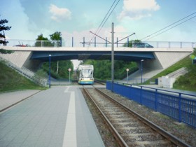 Ersatzneubau der Brücke über die Straßenbahn im Zuge der Rudolf-Diesel-Straße in Schwerin